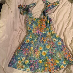 Multi-colored mini dress